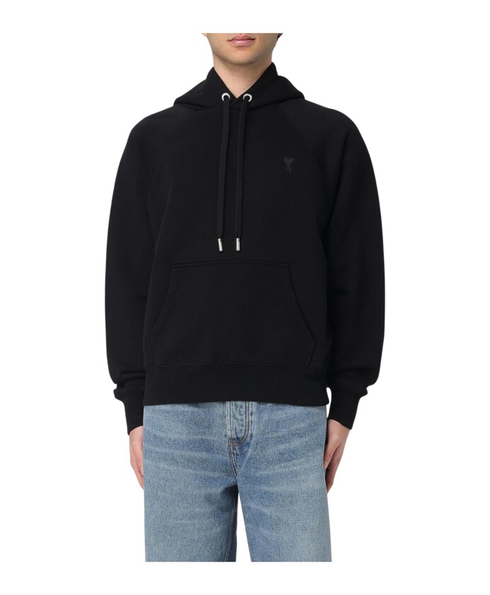 sweatshirt-noir-classique-decontracte