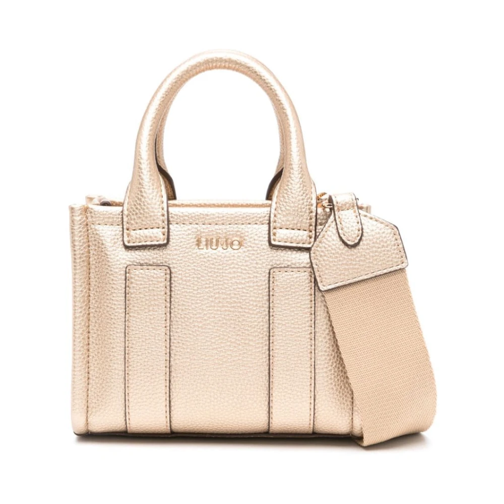 Liu Jo Gestructureerde Faux Leren Top Handtas Beige Dames