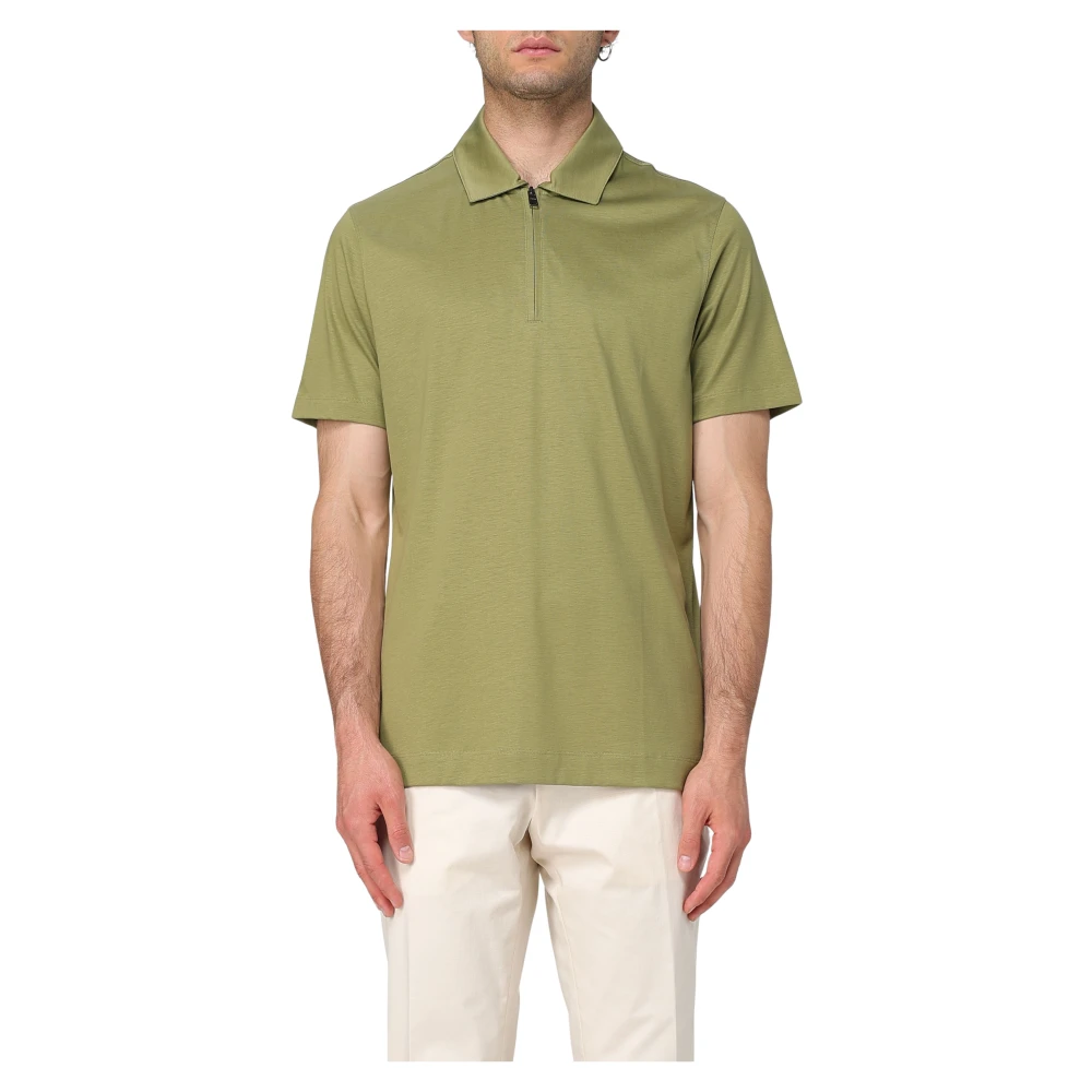 Hugo Men's Green Polo Shirts, Xl, Knit Paras Jumper