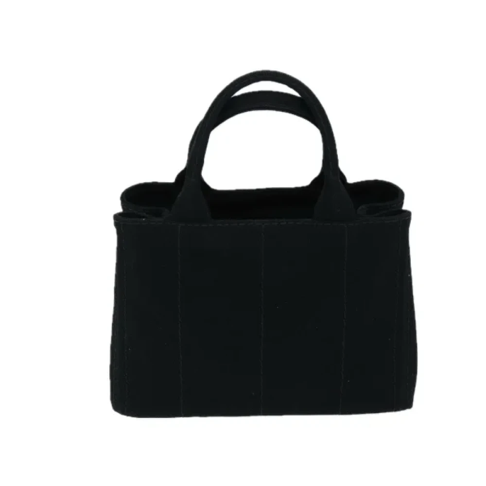 Prada Vintage Pre-owned Cotton prada-bags Black Dames