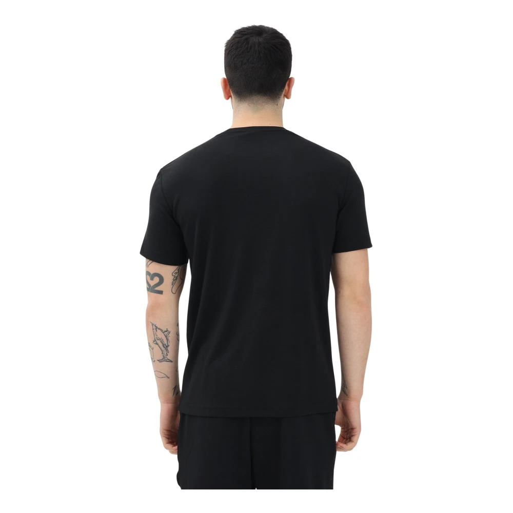 Emporio Armani EA7 Sportieve Zwarte T-shirt met Korte Mouwen Black Heren