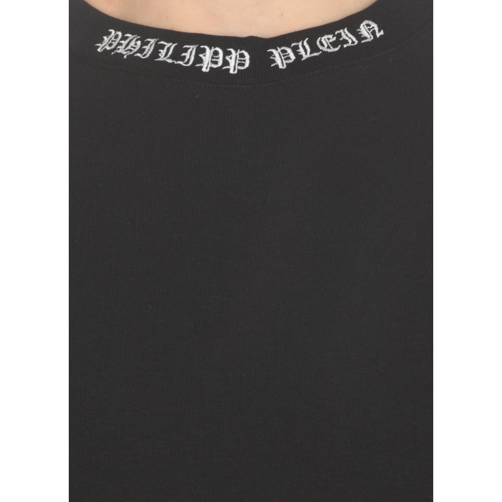 Philipp Plein Zwarte katoenen sweatshirt met logopatch Black Heren