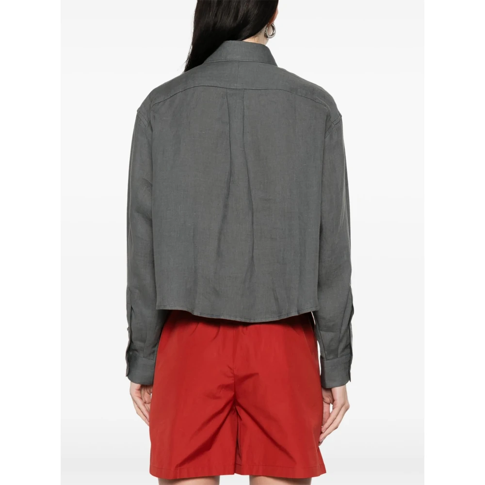 A.p.c. Sophie Linnen Overhemd Gray Dames
