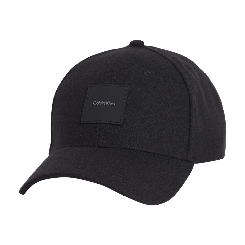 Calvin Klein Zwarte wollen pet voor mannen Black Heren