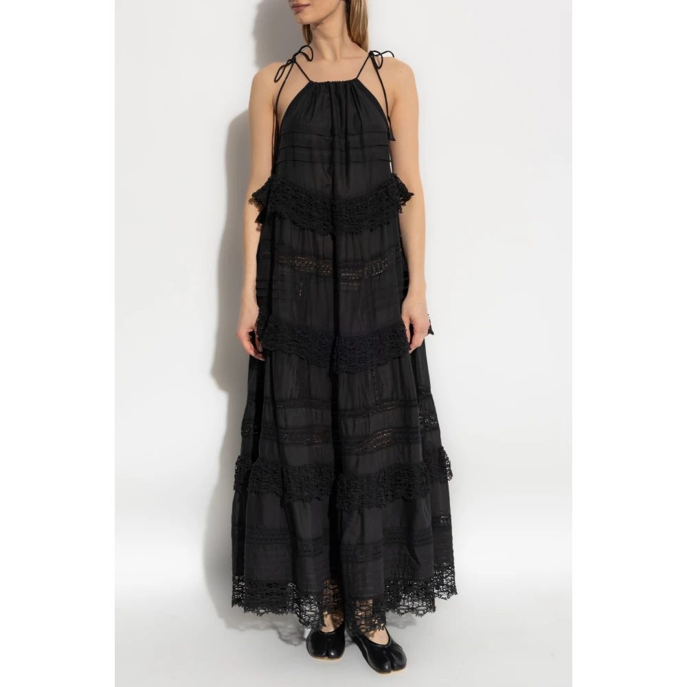Munthe Jurk met bandjes Fuenta Black Dames