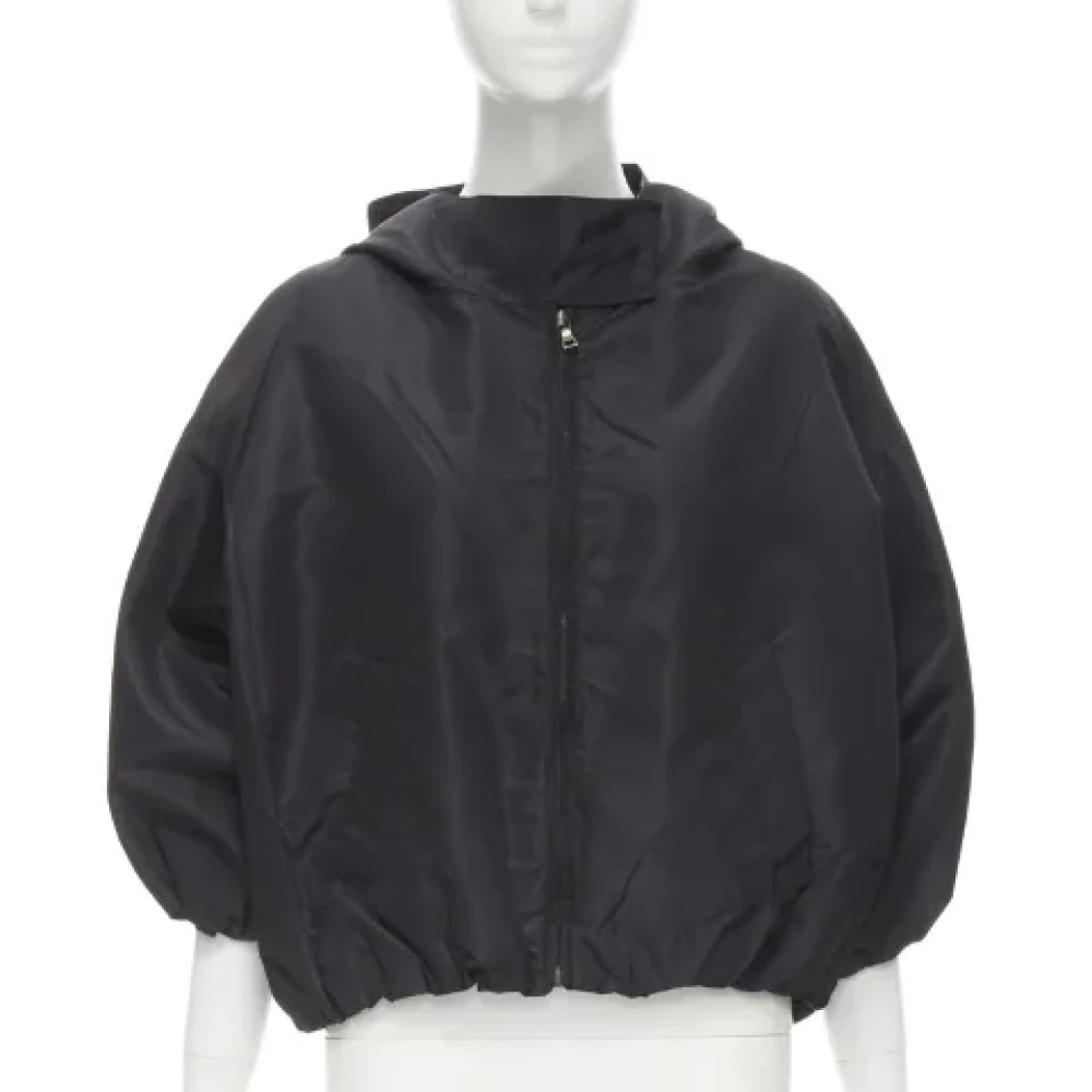 Prada Vintage Pre-owned Silk outerwear Black Dames