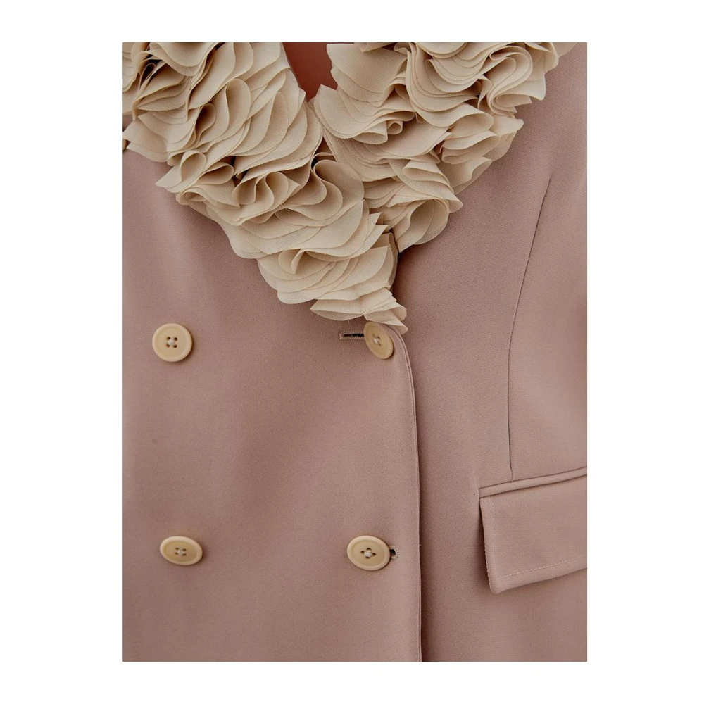 Lardini Grijze Elegant Polyester Jas Vrouwen Pink Dames