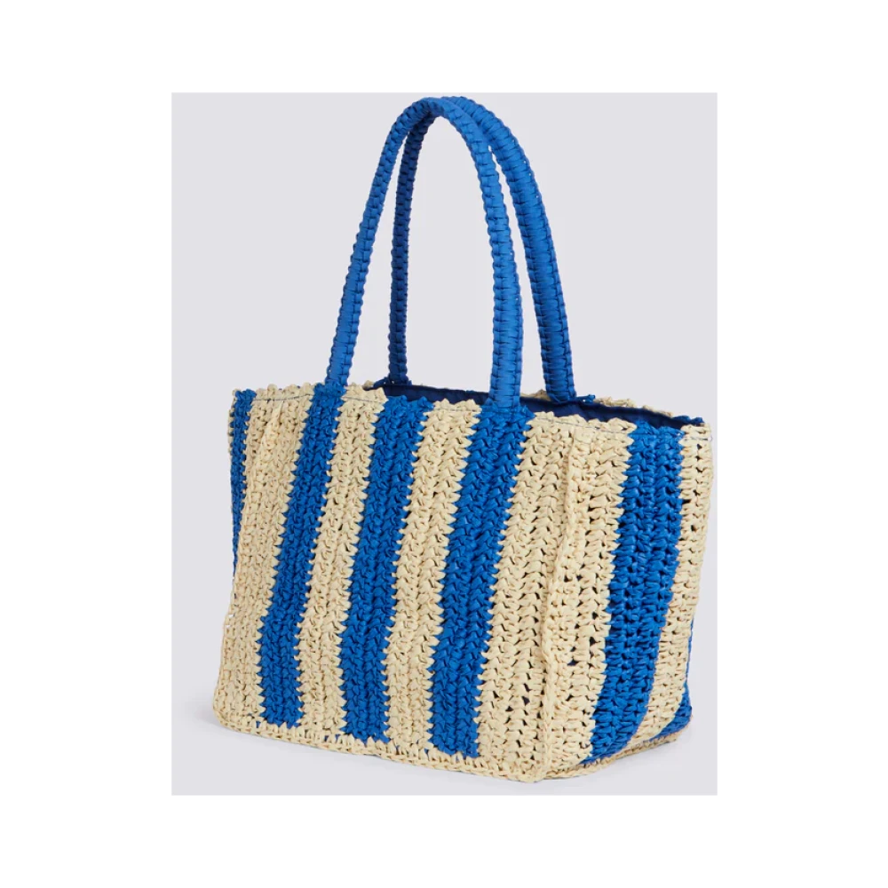 Sundek Strooien strandtas met logo Multicolor Dames