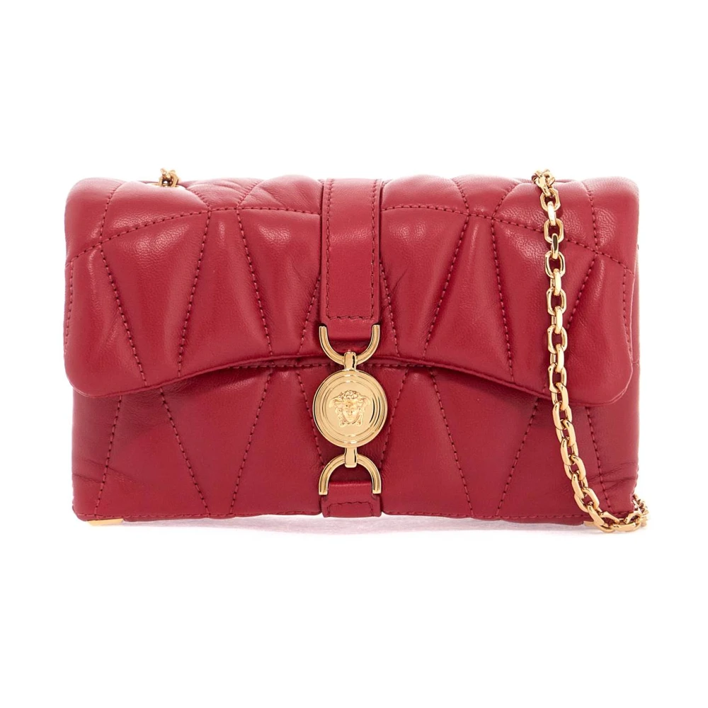 Versace Gewatteerde Nappa Leren Mini Tas Red Dames