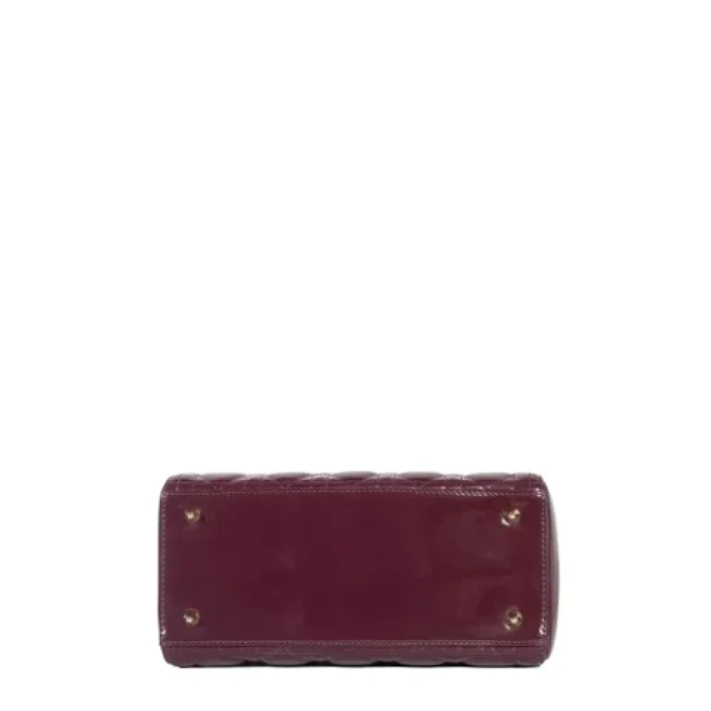Dior Vintage Pre-owned Leather dior-bags Purple Dames