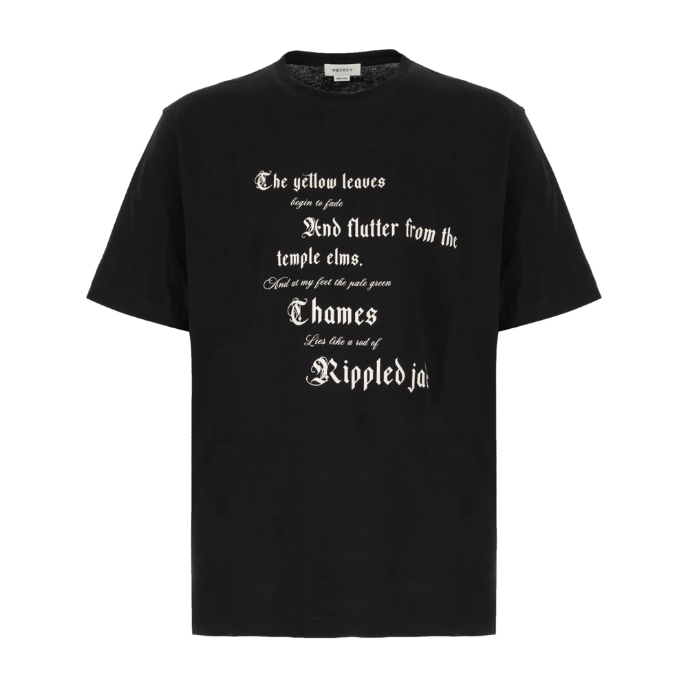 Alexander Mcqueen Men's Blue T-Shirts, M, T-Shirt