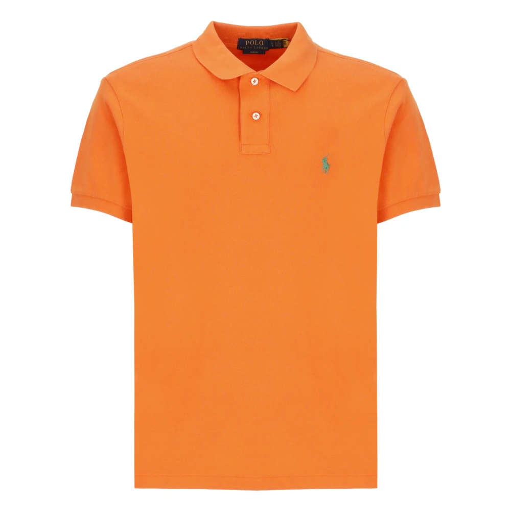 Ralph Lauren Oranje Polo Shirt met Iconische Pony Borduursel Orange Heren