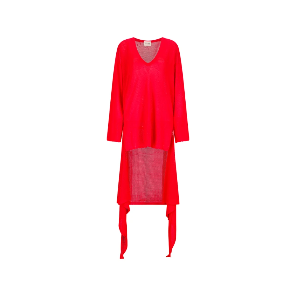 The Attico Women's Red Knitted Dresses, 2XS, Mini Dress