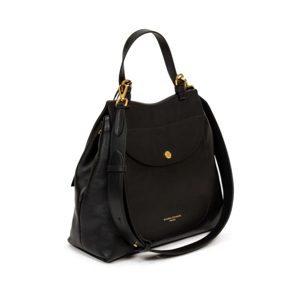 Gianni Chiarini Zwarte Handtas met Maxi Flap Black Dames