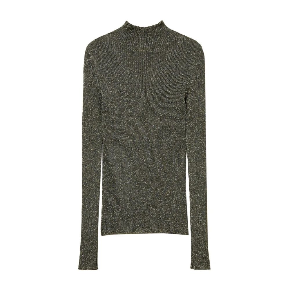 Twinset Gray Luxurious Blend Jumper - Female - Turtlenecks - L - Knitwear