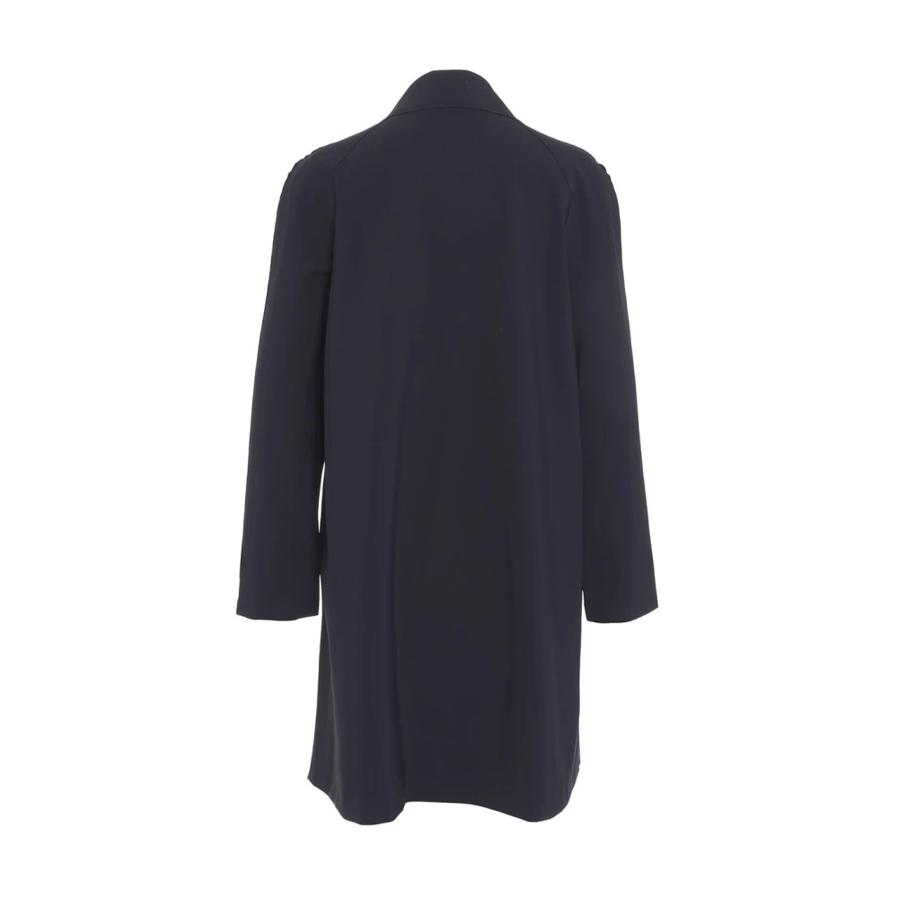 Harris Wharf London Blauwe Scuba Jas Overhemdkraag Stijlvol Blue Dames