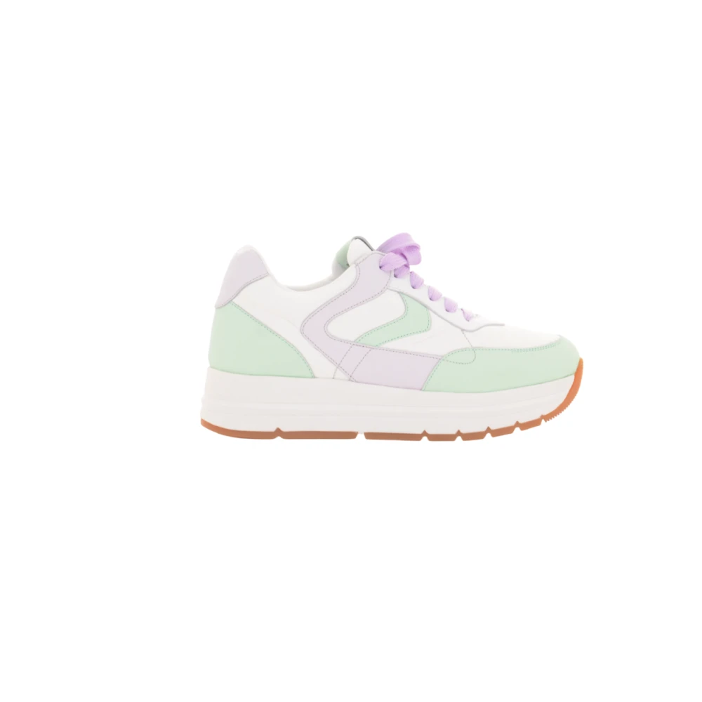 Voile Blanche Witte Sneakers met en Accents Dames Schoenen Veelkleurig Multicolor