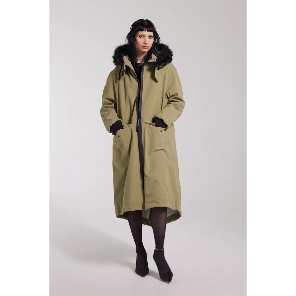 Stutterheim Waterdichte Fishtail Parka voor Vrouwen Green Dames