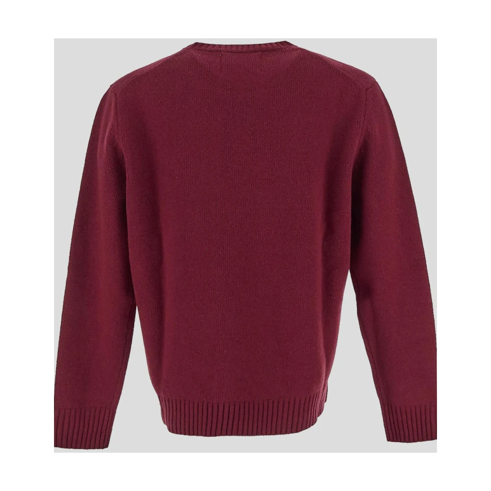 Seven Gauge Wollen Crewneck Sweater Red Heren