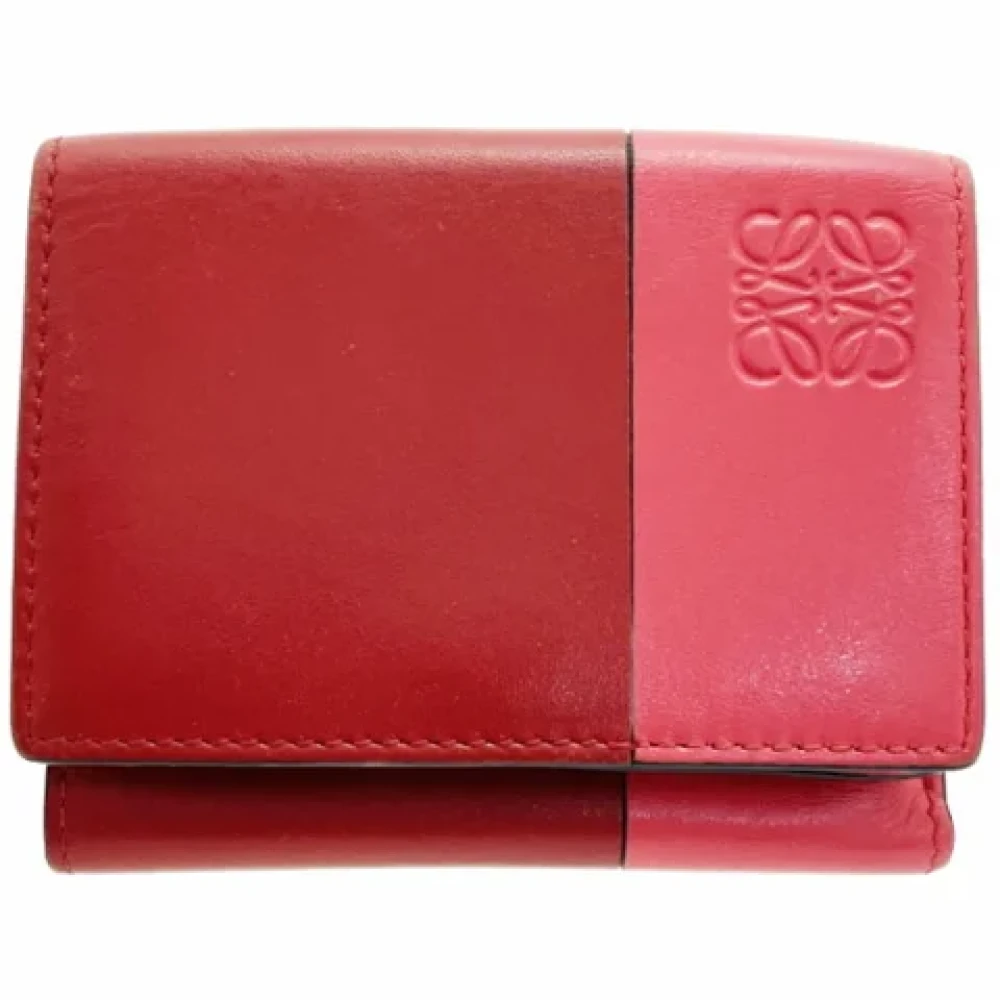 Loewe Pre-owned Leather wallets Pink Dames