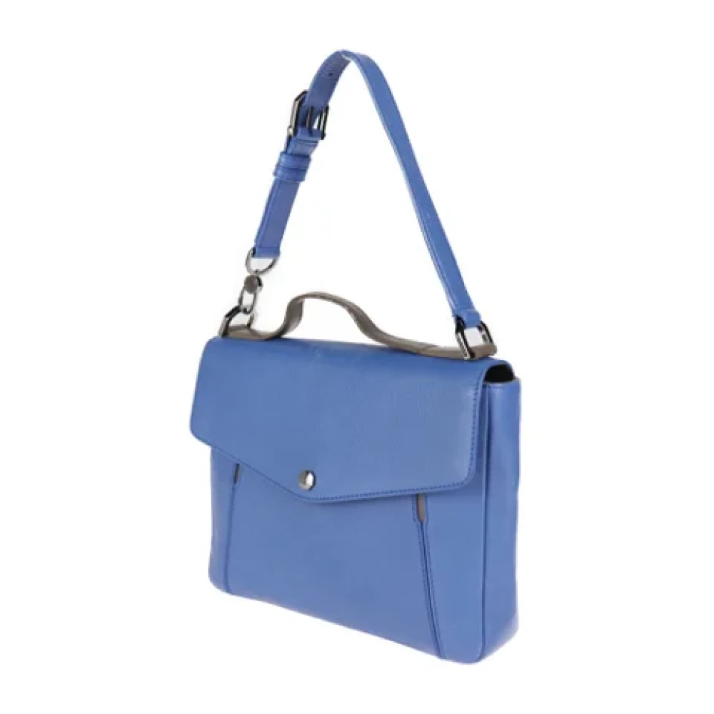 Bvlgari Vintage Pre-owned Leather handbags Blue Dames