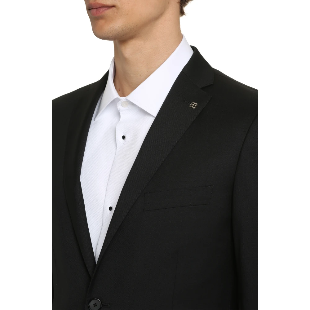Tagliatore Klassiek tweedelig kostuum van zuivere wol Black Heren