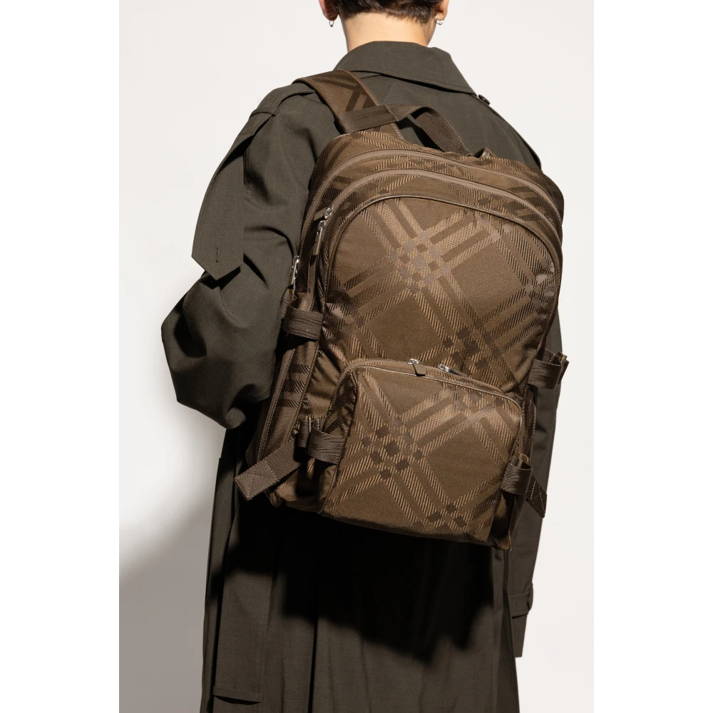 Burberry Rugzak met ruitpatroon Brown Heren