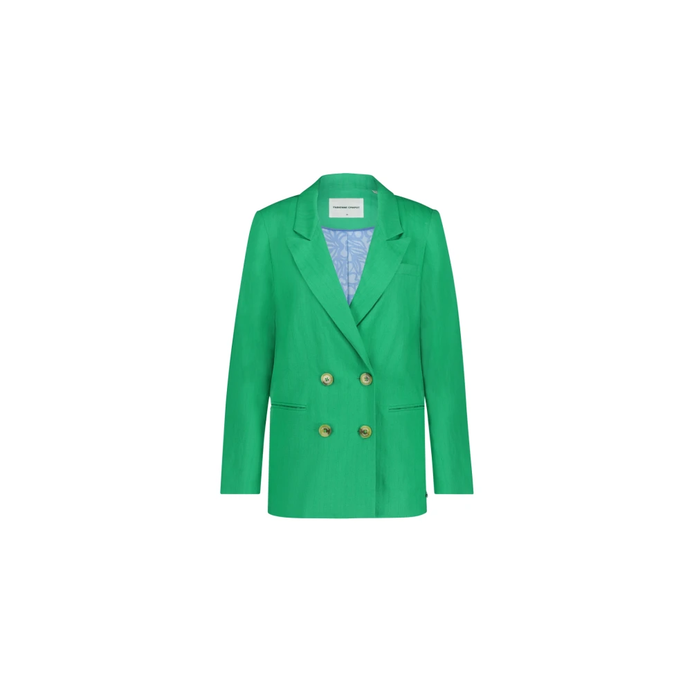 Fabienne Chapot rechtvallende blazer groen