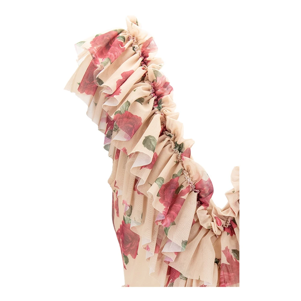 Aniye By Bloemen Korte Jurk met V-Hals Multicolor Dames