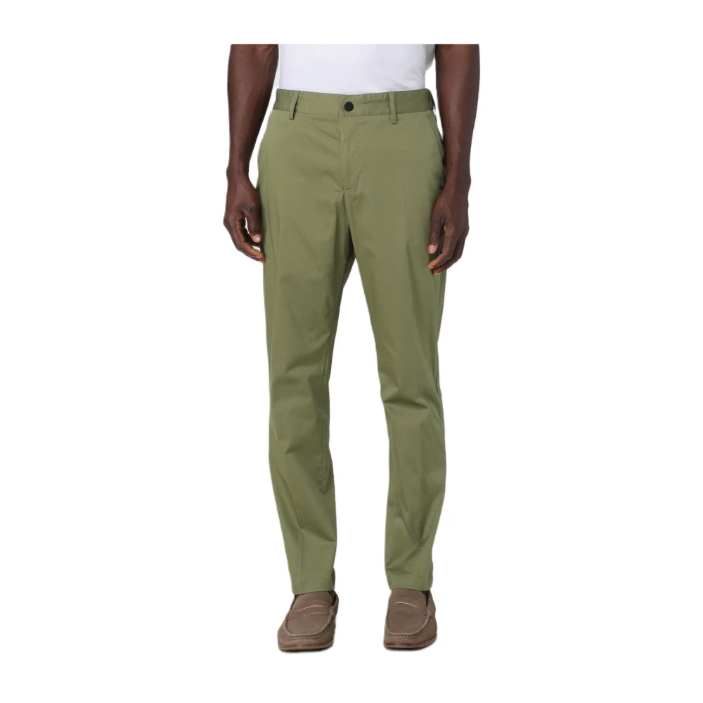 Boss Groene Katoenen Chino`s Green Heren