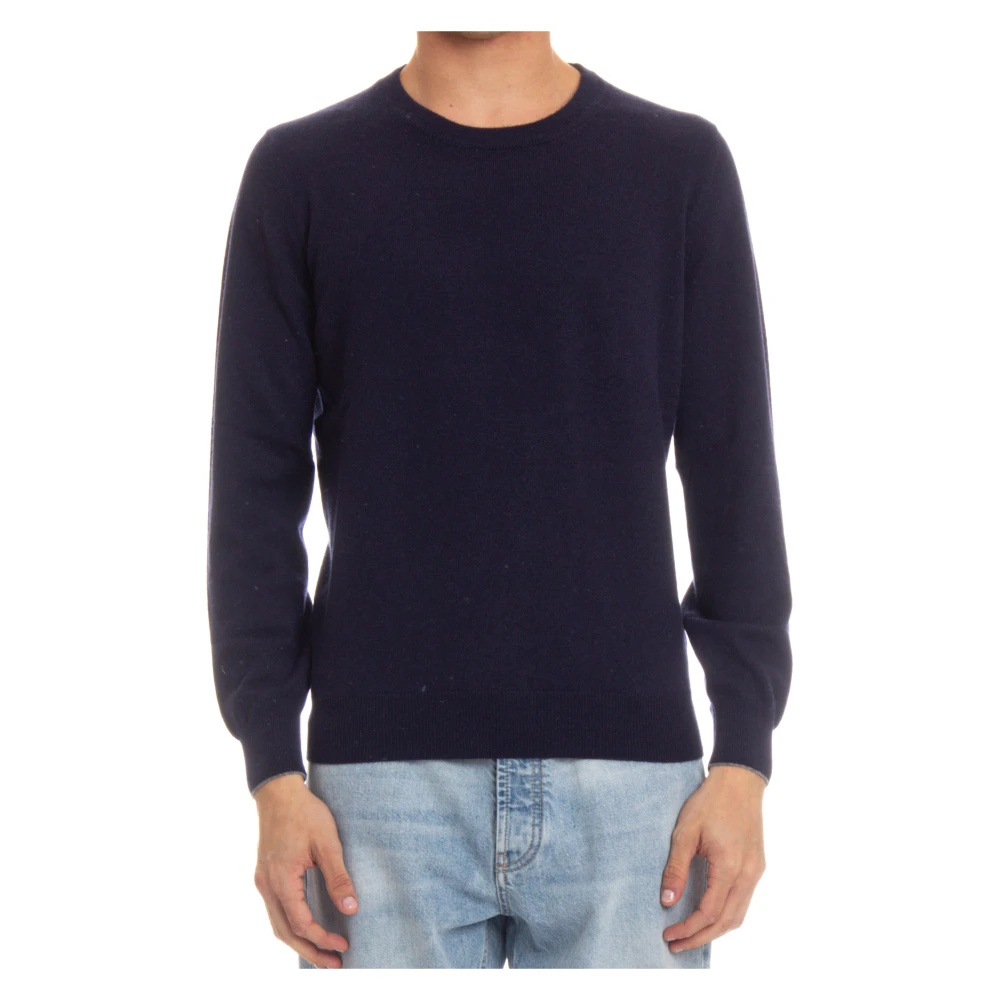 BRUNELLO CUCINELLI Blauwe Cashmere Crewneck Sweater Blue Heren