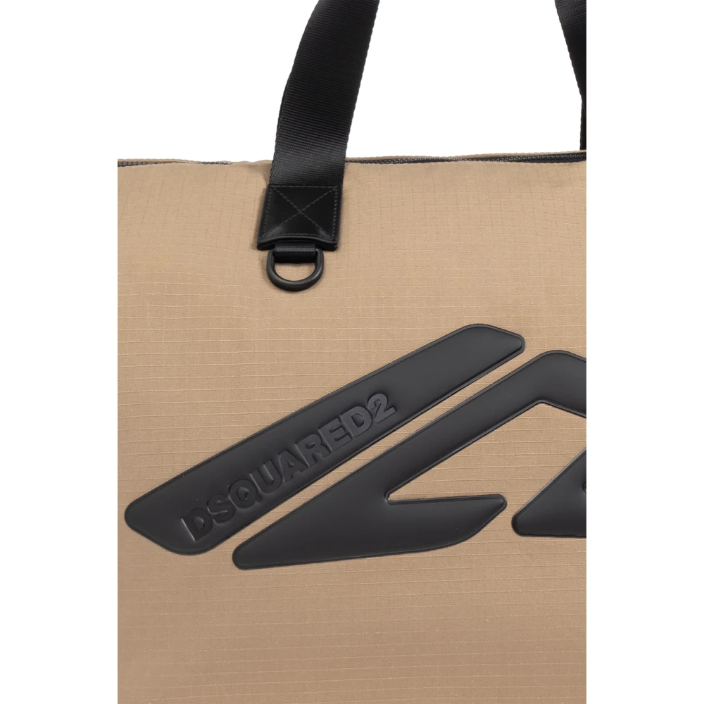 Dsquared2 Handtas met bedrukt logo Green Heren