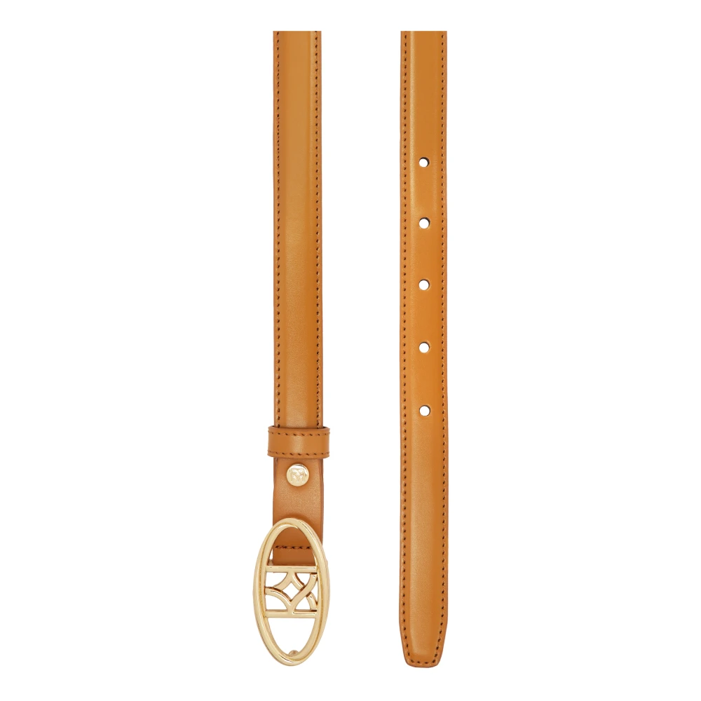 Kazar Smalle lichtbruine riem met decoratieve gesp Brown Dames