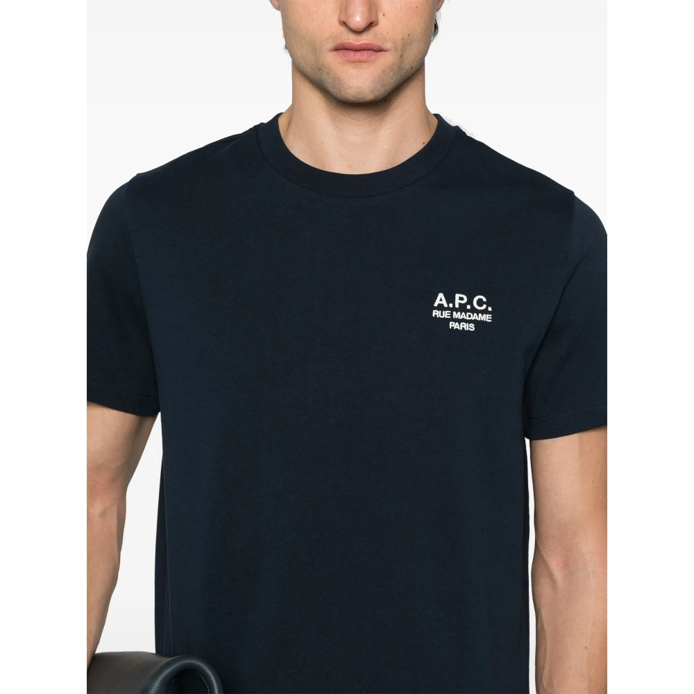 A.p.c. Katoenen T-shirt met Designerscode Blue Heren