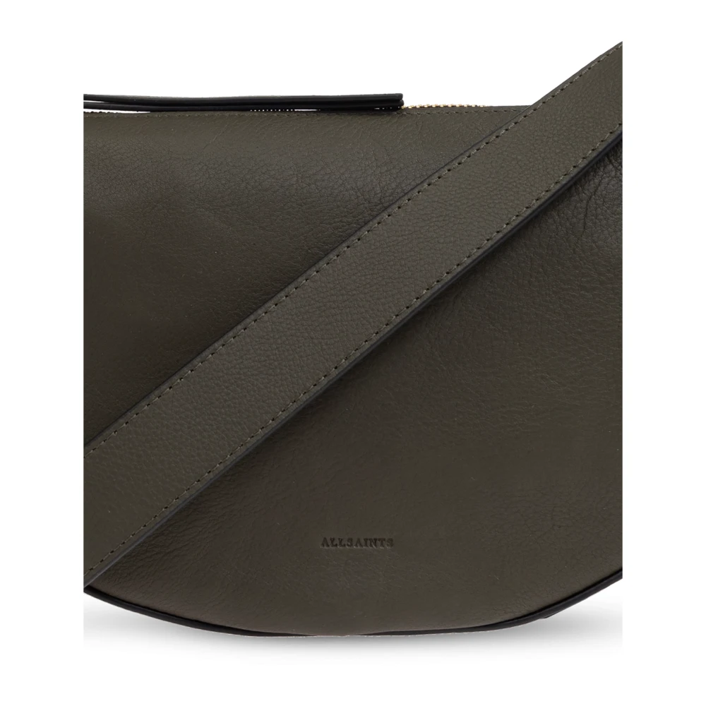 AllSaints Halve maan schoudertas Green Dames