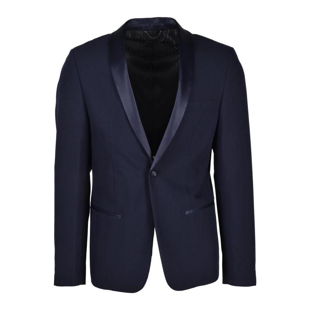 Antony Morato Stijlvolle Jas met Polyester Mix Blue Heren