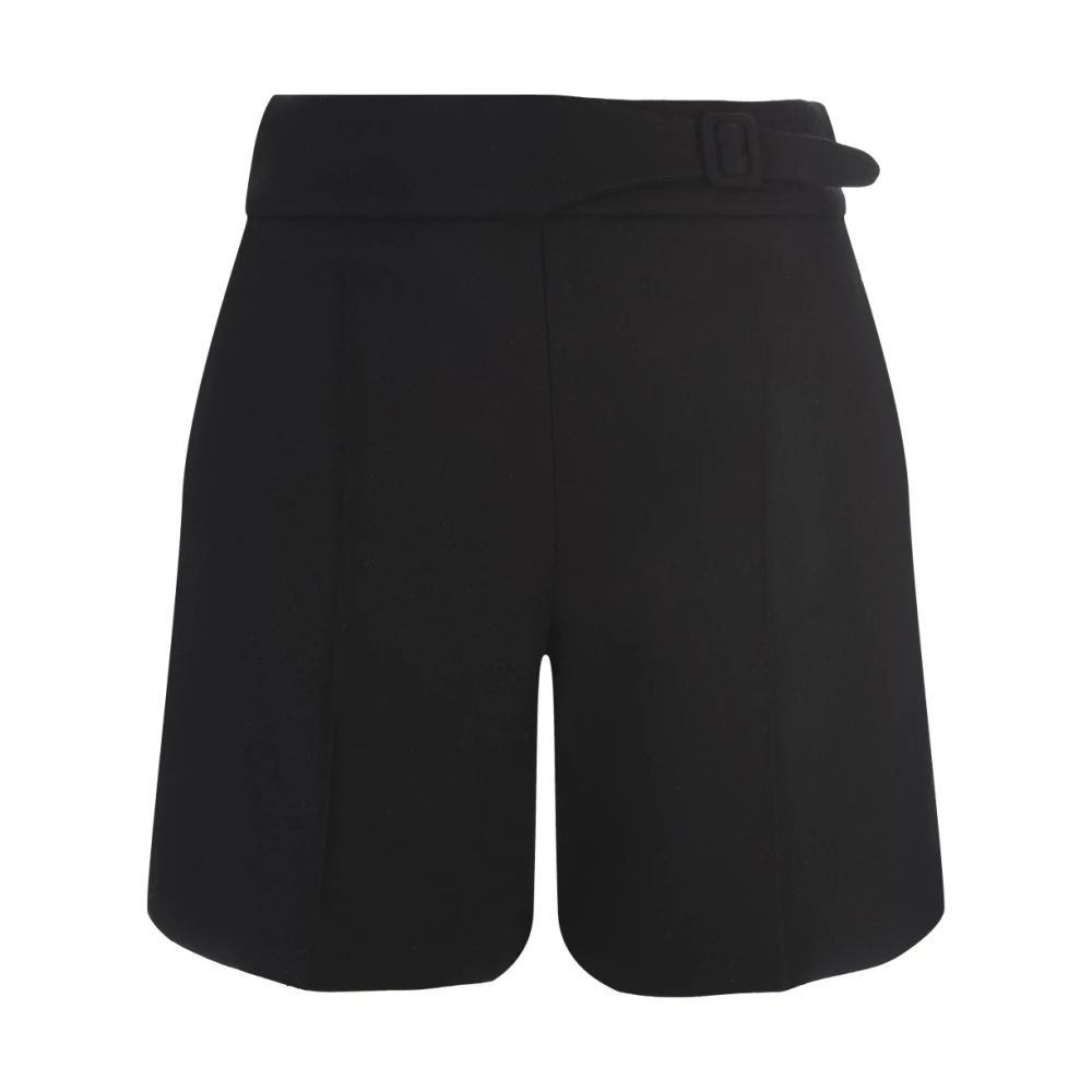 Ermanno Scervino Zwarte hoog getailleerde wollen shorts Black Dames