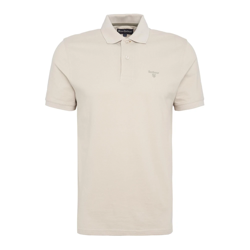 Barbour Men's Beige Polo Shirts, 2XL, Lightweight Sports Polo In