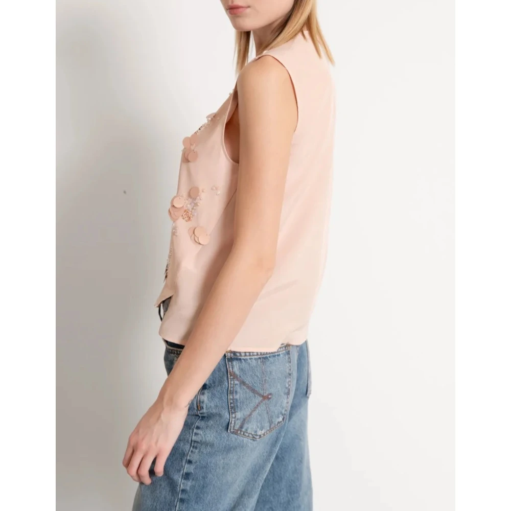 Kaos Sleeveless Tops Pink Dames