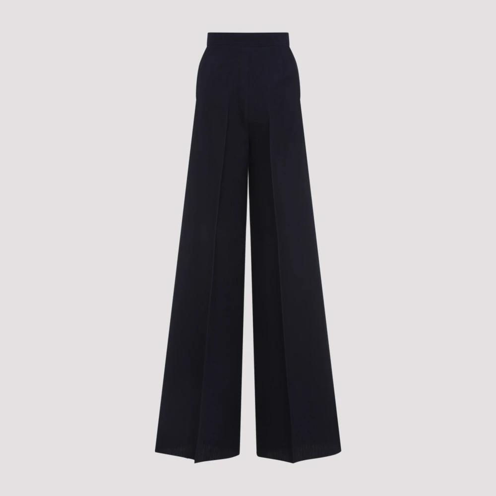 Max Mara Blauwe Wollen Broek voor Vrouwen Black Dames