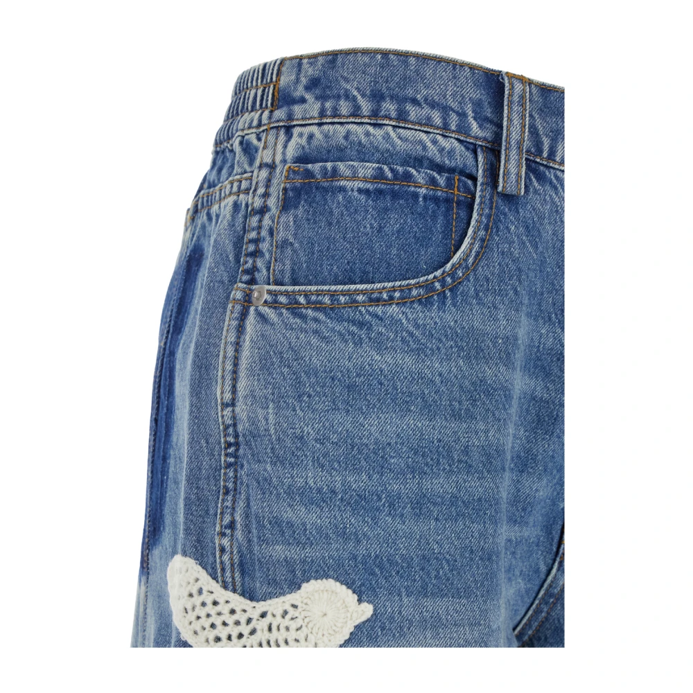 Sea NY Blauwe Gehaakte Vogel Jeans voor Vrouwen Blue Dames