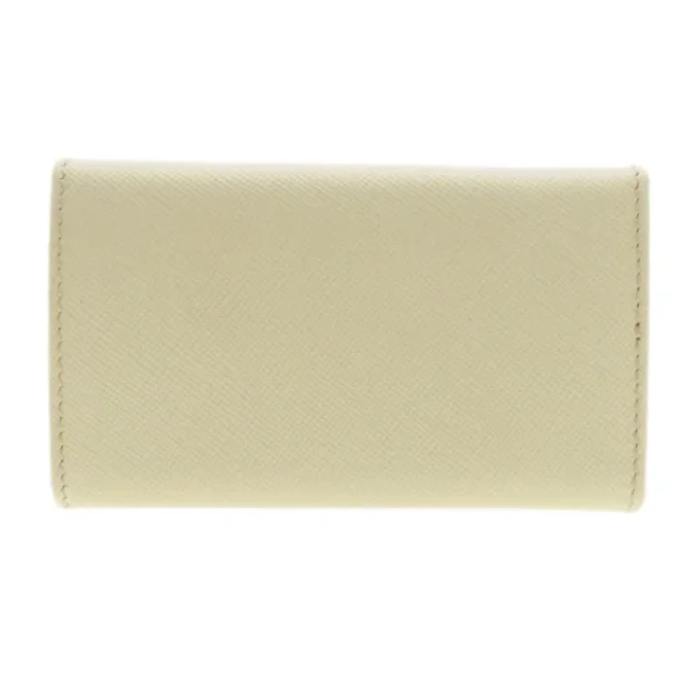 Prada Vintage Pre-owned Leather wallets Beige Dames