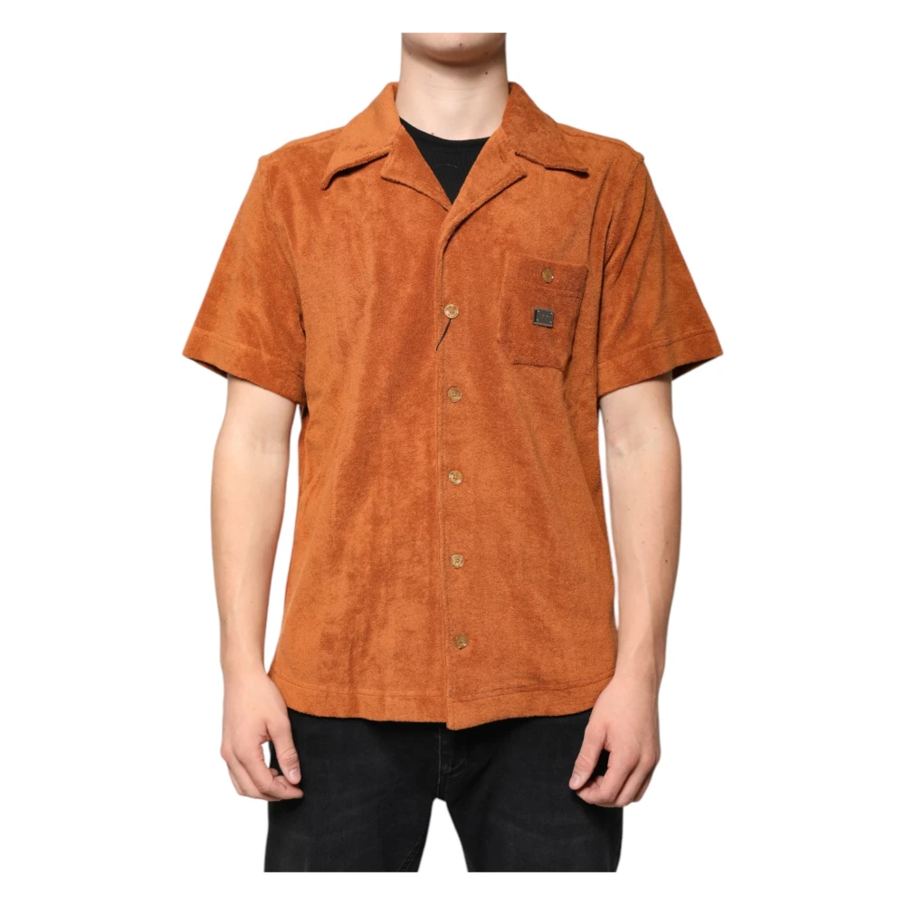 Dolce & Gabbana Hombre Marrón - Camisa De Botones - Shirts - S - Camisa De Botones