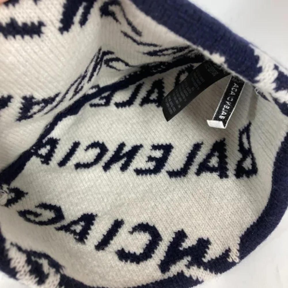 Balenciaga Vintage Pre-owned Wool hats Blue Dames
