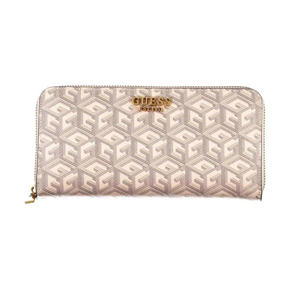 Guess Chique Beige Portemonnee met Meerdere Vakken Beige Dames