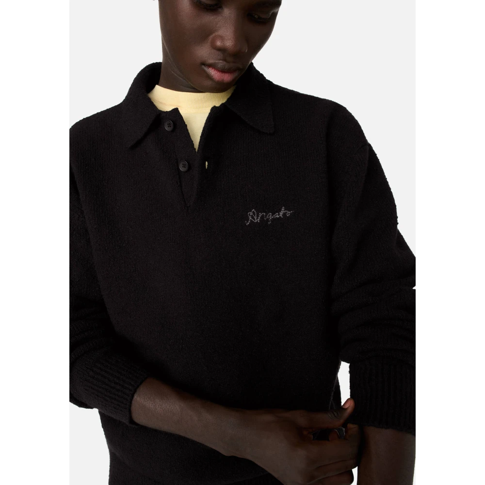 Axel Arigato Scribble Polo Sweater Black Heren