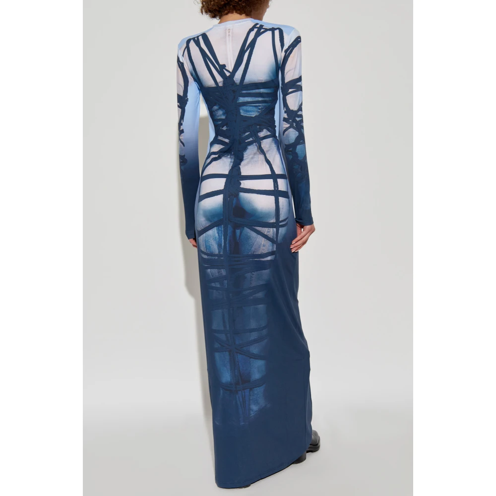 Y Project Lange jurk Blue Dames