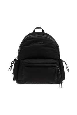 Rund nylonryggsäck med monogrambokstäver