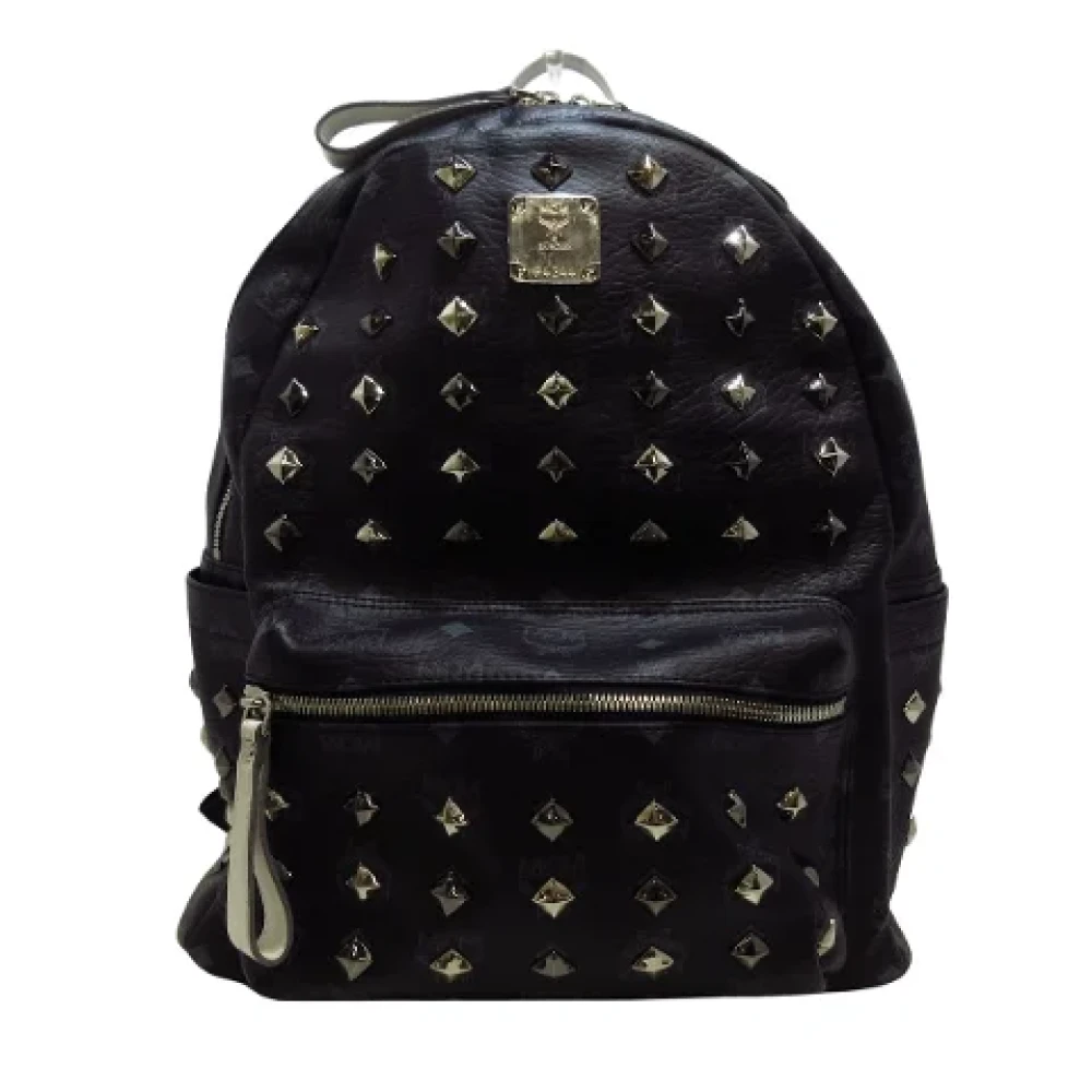 MCM Pre-owned Fabric backpacks Black Dames