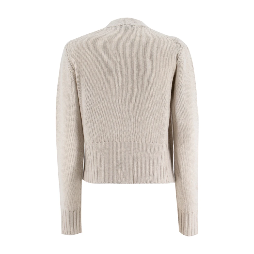 Fabiana Filippi Geborsteld Kasjmier Kort Vestje Beige Dames